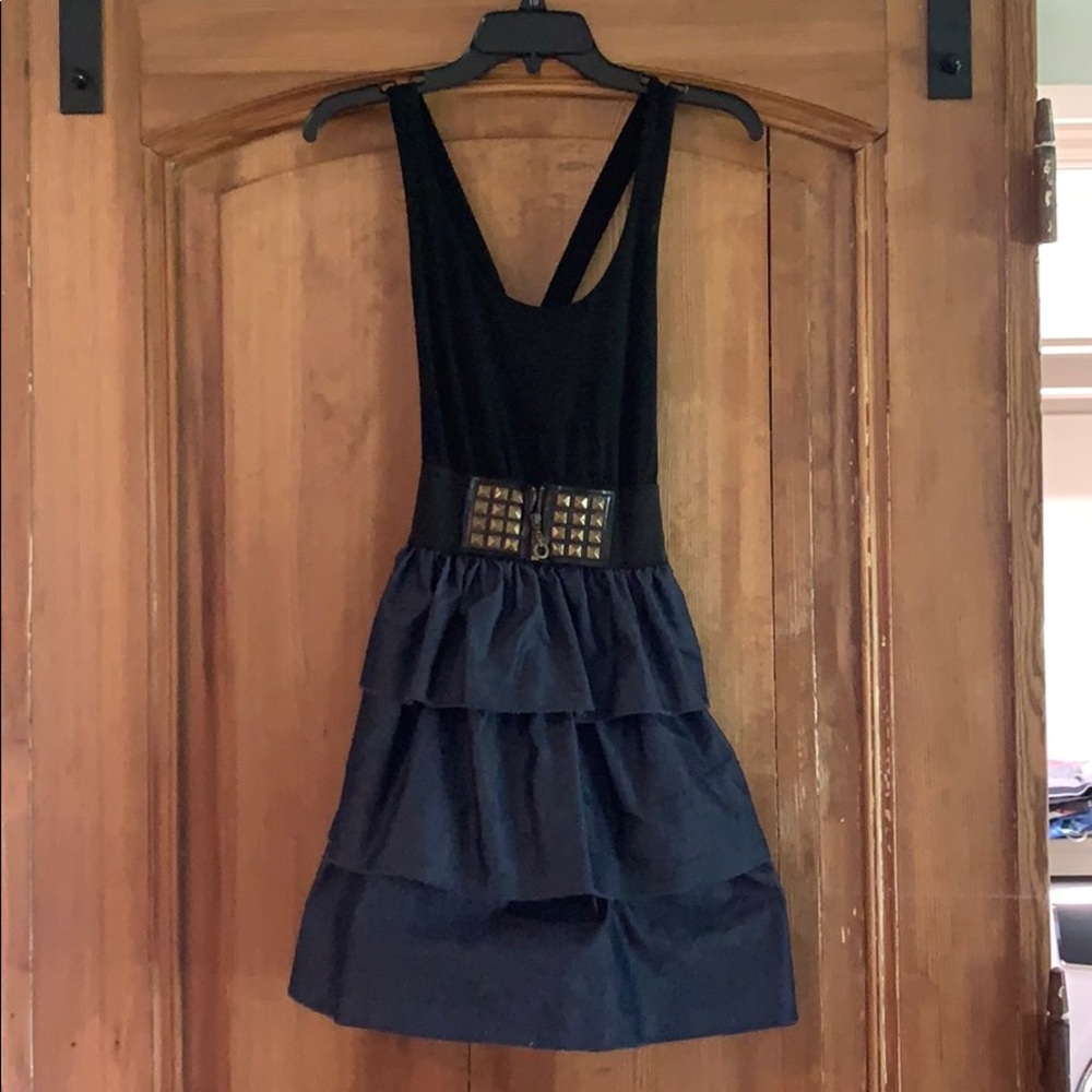 Black and blue dress